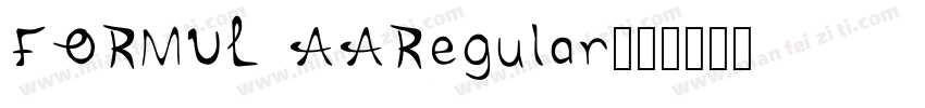 FORMUL AARegular字体转换